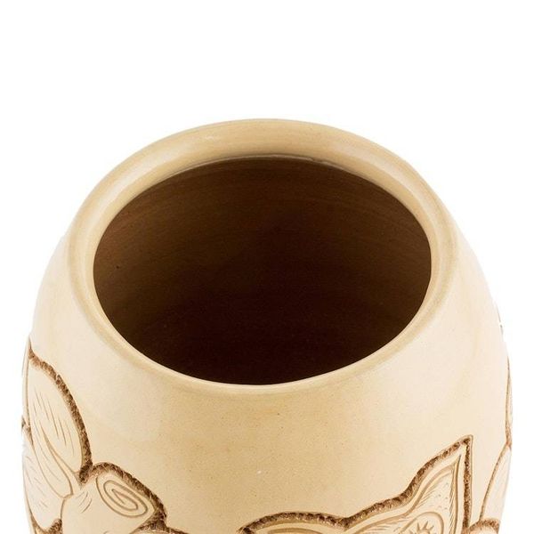 Alternate image for Handcrafted Ceramic Decorative Vase from Nicaragua Wisdom and Intuition in Beige