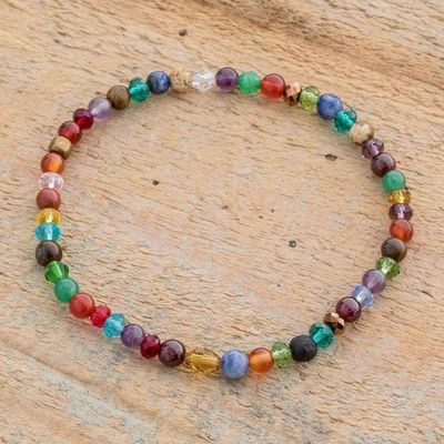 Primary image for Handmade Beaded Multicolored Bracelet Everyday Rainbow