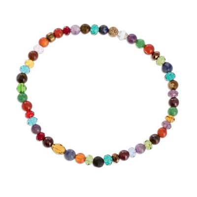 Alternate image for Handmade Beaded Multicolored Bracelet Everyday Rainbow