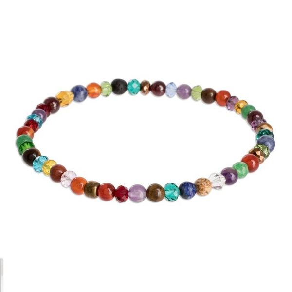 Alternate image for Handmade Beaded Multicolored Bracelet Everyday Rainbow