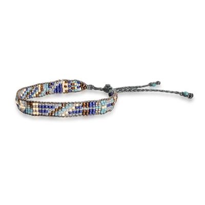 Alternate image for Bohemian Beaded Wristband Bracelet Hand-Loomed in Guatemala Soft Symphony
