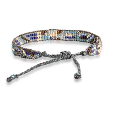Alternate image for Bohemian Beaded Wristband Bracelet Hand-Loomed in Guatemala Soft Symphony