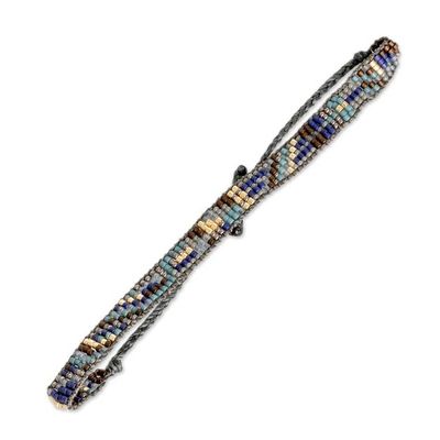 Alternate image for Bohemian Beaded Wristband Bracelet Hand-Loomed in Guatemala Soft Symphony