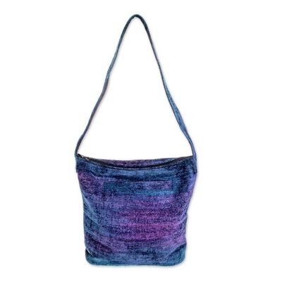 Alternate image for Bamboo Chenille Bag Handmade in Guatemala Magical Moon