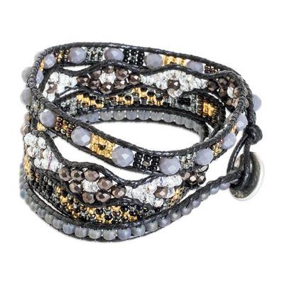 Alternate image for Handcrafted Beaded Positive Energy Long Wrap Bracelet Embrace Compassion