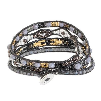Alternate image for Handcrafted Beaded Positive Energy Long Wrap Bracelet Embrace Compassion