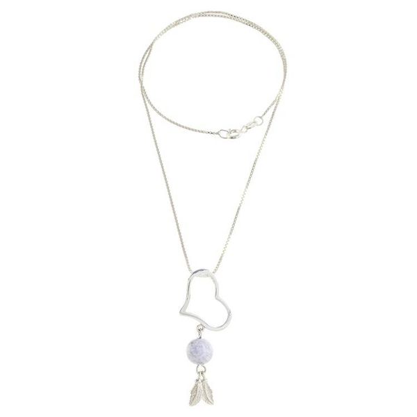 Alternate image for Lilac Jade Heart Pendant Necklace from Guatemala Lilac Love