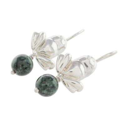 Alternate image for Jade Frog Dangle Earrings from Guatemala In the Pond