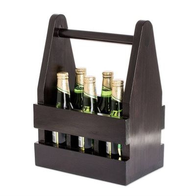 Alternate image for Handcrafted Wood Bottle Holder Six to Go