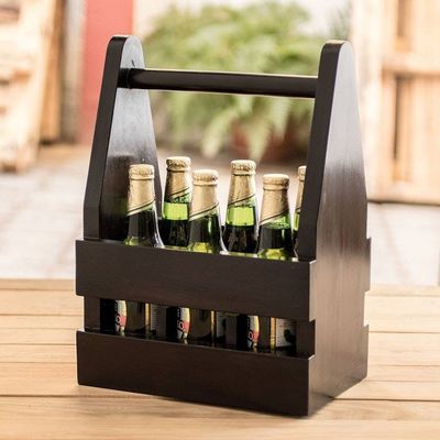 Alternate image for Handcrafted Wood Bottle Holder Six to Go