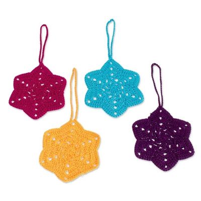 Alternate image for Artisan Crafted Star Ornaments Set of 4 Glorious Stars