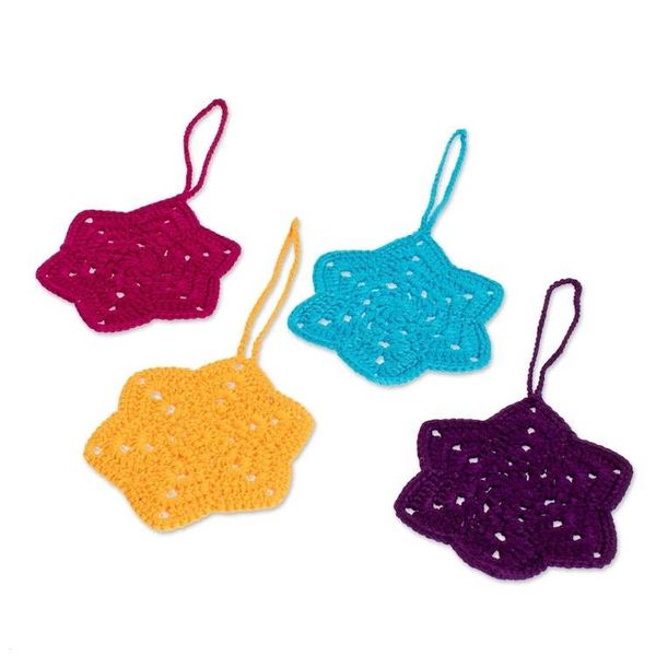 Alternate image for Artisan Crafted Star Ornaments Set of 4 Glorious Stars