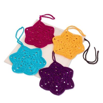 Alternate image for Artisan Crafted Star Ornaments Set of 4 Glorious Stars