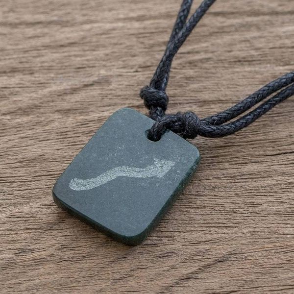 Alternate image for Jade Zodiac Scorpio Pendant Necklace from Guatemala Verdant Scorpio