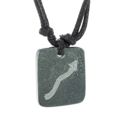 Alternate image for Jade Zodiac Scorpio Pendant Necklace from Guatemala Verdant Scorpio