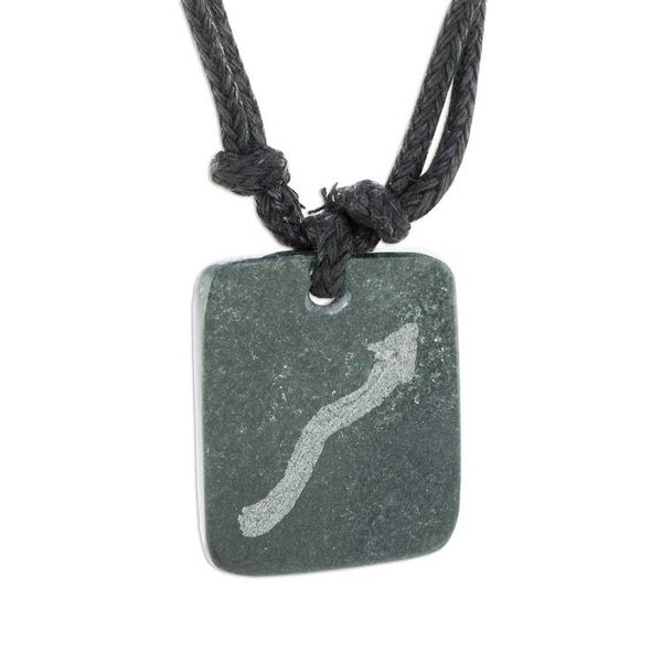 Alternate image for Jade Zodiac Scorpio Pendant Necklace from Guatemala Verdant Scorpio
