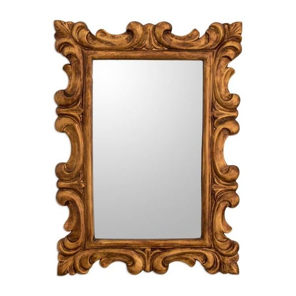 Alternate image for Curl Motif Conacaste Wood Wall Mirror from Guatemala Elegant Duchy