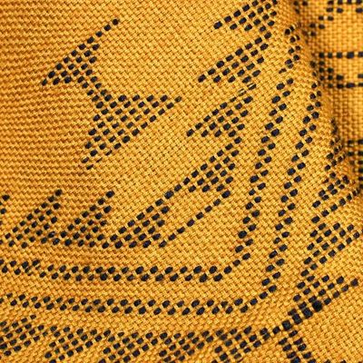 Alternate image for Unique Central American Embroidered Yellow Shawl Hillside Lullaby