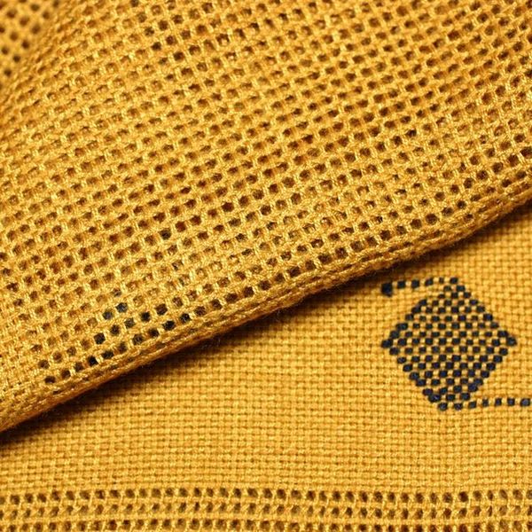 Alternate image for Unique Central American Embroidered Yellow Shawl Hillside Lullaby