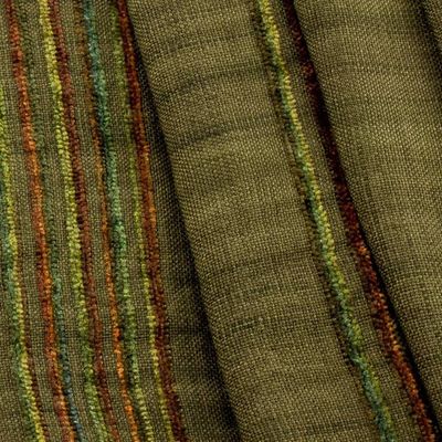 Alternate image for Olive Green Backstrap Loom Handwoven Rayon Scarf Mystic Maya Olive Grove