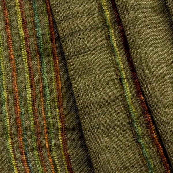 Alternate image for Olive Green Backstrap Loom Handwoven Rayon Scarf Mystic Maya Olive Grove