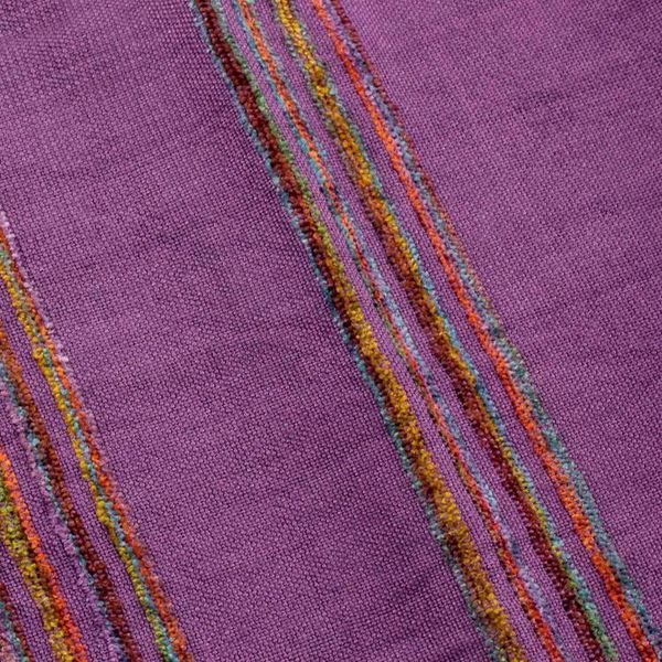 Alternate image for Purple Rayon Backstrap Loom Handwoven Scarf Mystic Maya Orchids