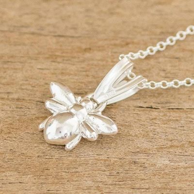 Primary image for Sterling Silver Bee Pendant Necklace from Costa Rica Bee Yourself