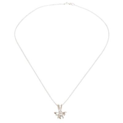 Alternate image for Sterling Silver Bee Pendant Necklace from Costa Rica Bee Yourself