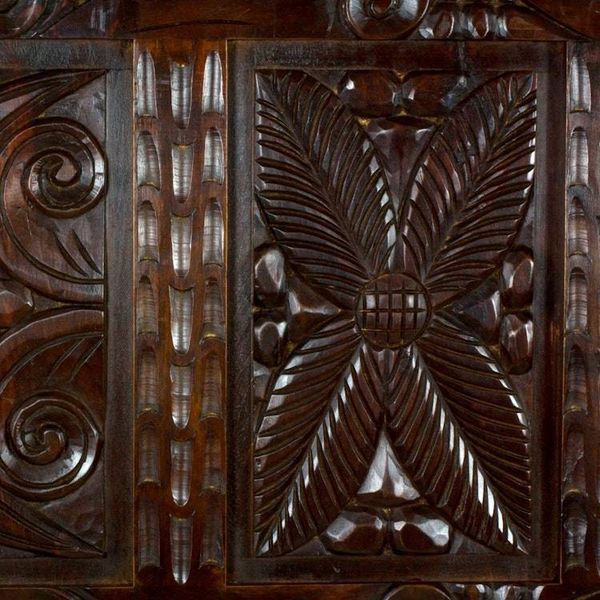Alternate image for Hand Crafted Pine Wood Wall Panel with Moon and Flora Flora in Moonlight