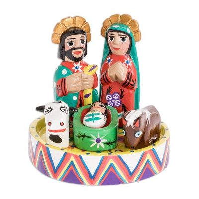 Alternate image for Petite 7 Piece Carved Wood Nativity Scene Petite Christmas