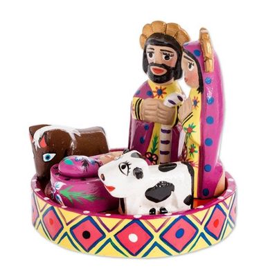Alternate image for Petite Carved Wood Nativity Scene Set of 7 Petite Creche