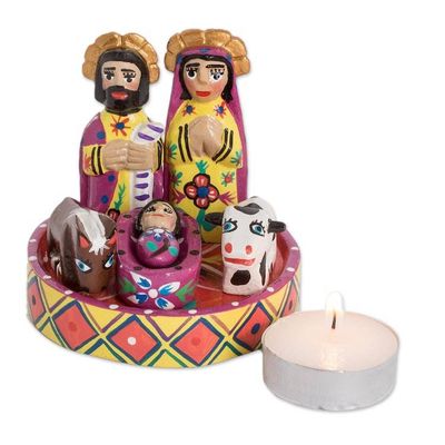 Alternate image for Petite Carved Wood Nativity Scene Set of 7 Petite Creche