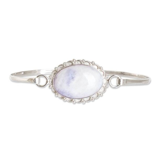 Alternate image for Jade bangle bracelet Lilac Forest Princess