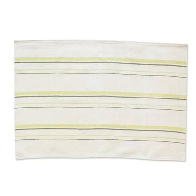 Alternate image for Hand Woven Green Striped Cotton Placemats Set of 4 Individualist in Chartreuse
