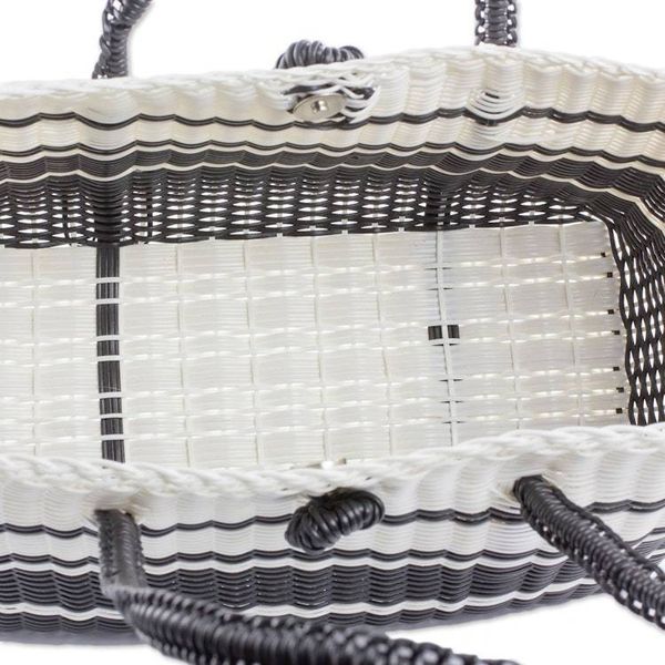 Alternate image for Handwoven Shoulder Bag in Black and White from Guatemala Moonlit Night