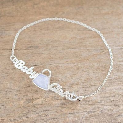 Primary image for Lilac Jade Bracelet from Guatemala Baby Girl in Lilac