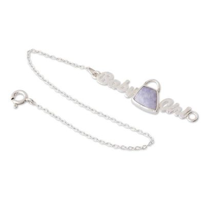 Alternate image for Lilac Jade Bracelet from Guatemala Baby Girl in Lilac