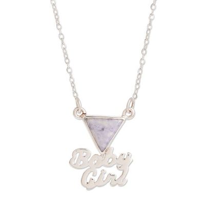 Alternate image for Lilac Jade Pendant Necklace Lilac Baby Girl