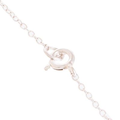 Alternate image for Rhodonite and Sterling Silver Pendant Princess Necklace Triangle Princess
