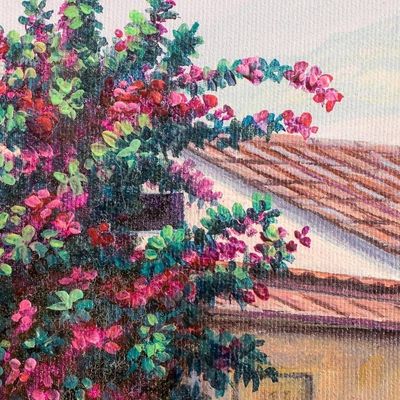 Alternate image for Signed and Stretched Realist Painting from Guatemala Las Animas Street III