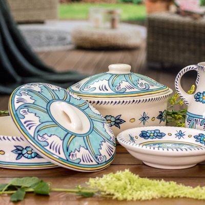 Alternate image for Ceramic Handcrafted Oven-Safe Deep Casserole Dish Bermuda