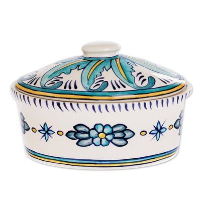 Alternate image for Ceramic Handcrafted Oven-Safe Deep Casserole Dish Bermuda
