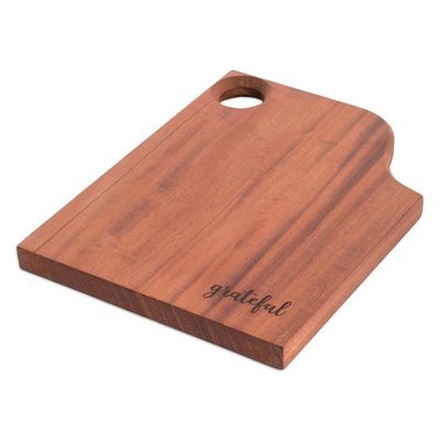 Alternate image for Handmade Cedar Wood Cutting or Serving Board in Brown Grateful Delight