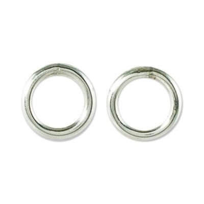 Alternate image for Small Circular Sterling Silver Stud Earrings Circle Harmony