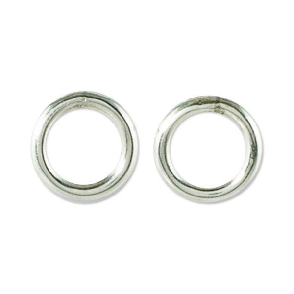 Alternate image for Small Circular Sterling Silver Stud Earrings Circle Harmony