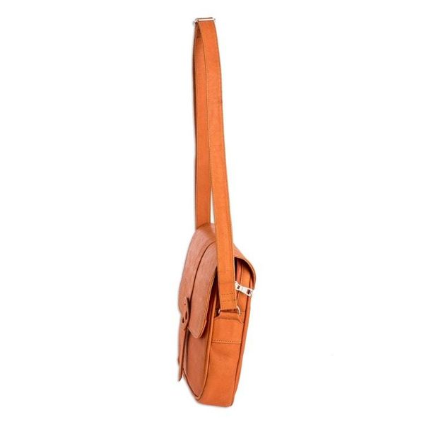 Alternate image for Handcrafted Orange Leather Shoulder Bag Sweet Combination