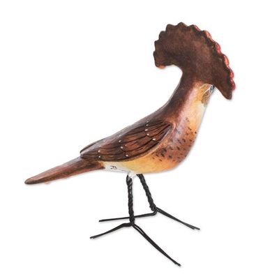 Alternate image for Hand-Painted Ceramic Royal Flycatcher Bird Figurine Royal Flycatcher