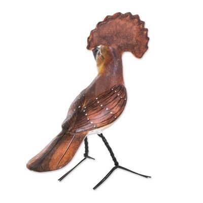 Alternate image for Hand-Painted Ceramic Royal Flycatcher Bird Figurine Royal Flycatcher