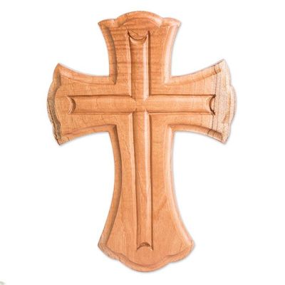 Alternate image for Hand Carved Wooden Cross from Religious Guatemalan Artisan Everlasting Eternity