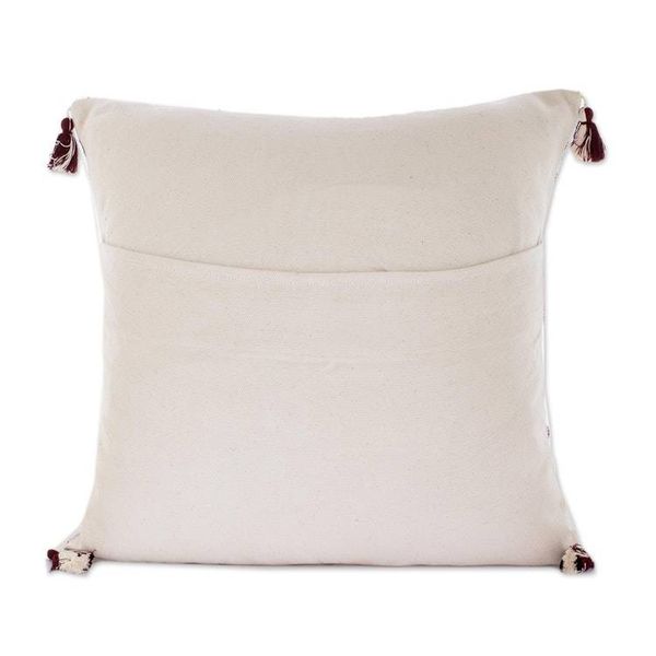 Alternate image for 100 Handwoven Cotton Throw Pillow Cover From Guatemala Zig Zag Silhouette